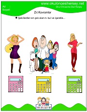 Zıt Kavram Eğitici Kartları